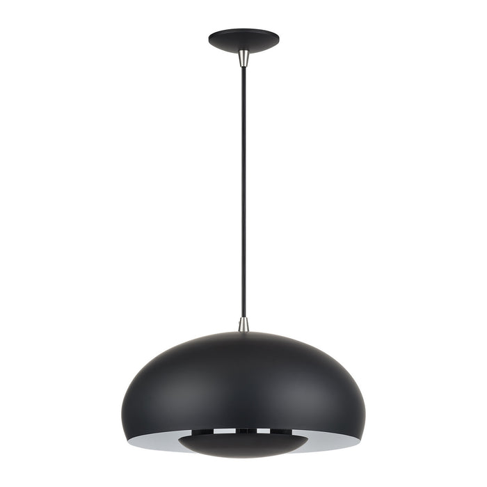 Livex Lighting - 51516-04 - Three Light Pendant - Domma - Black w/Brushed Nickel