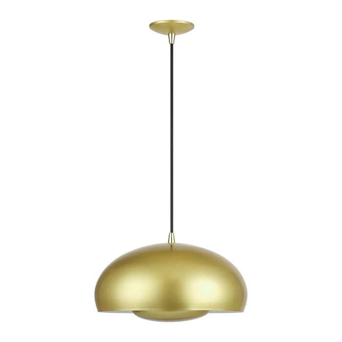 Livex Lighting - 51516-33 - Three Light Pendant - Domma - Soft Gold w/Polished Brass
