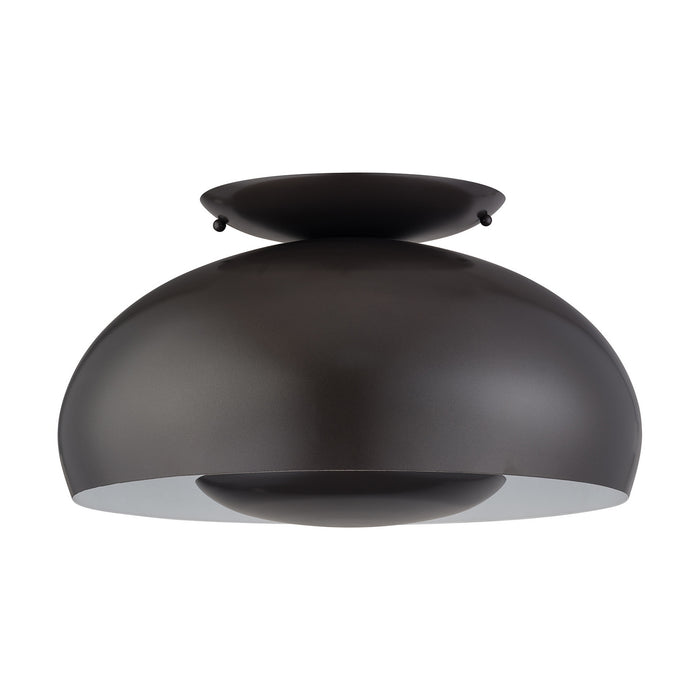 Livex Lighting - 51517-92 - Three Light Semi-Flush Mount - Domma - English Bronze