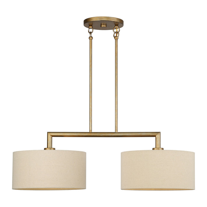 Livex Lighting - 52262-48 - Two Light Linear Chandelier - Bellingham - Antique Gold Leaf