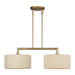 Livex Lighting - 52262-48 - Two Light Linear Chandelier - Bellingham - Antique Gold Leaf