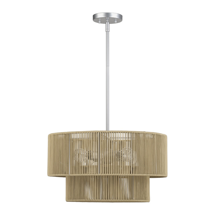 Livex Lighting - 53154-81 - Four Light Chandelier - Acordia - Painted Nickel