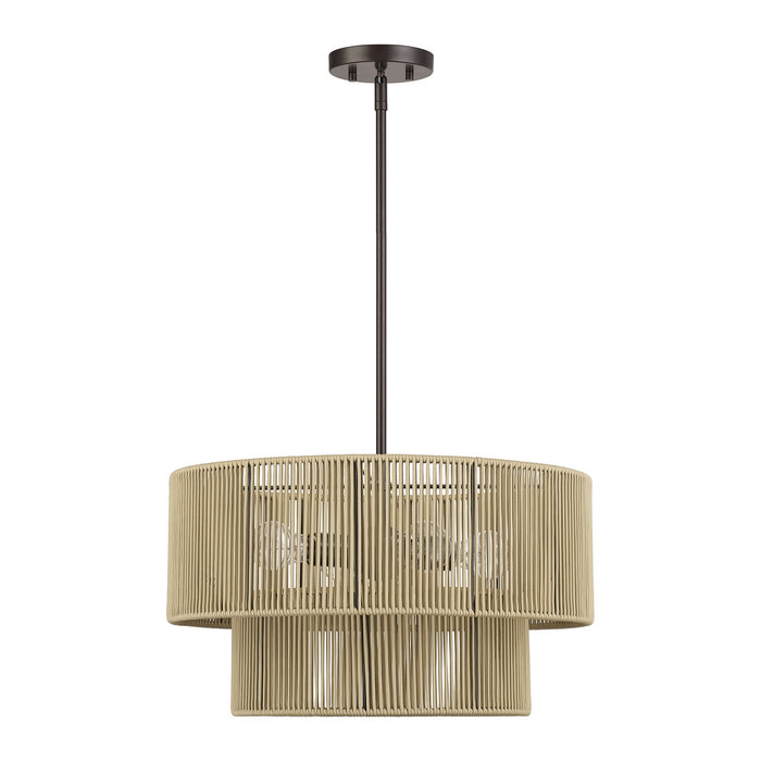 Livex Lighting - 53154-92 - Four Light Chandelier - Acordia - English Bronze
