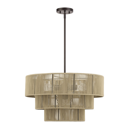 Acordia Six Light Chandelier English Bronze