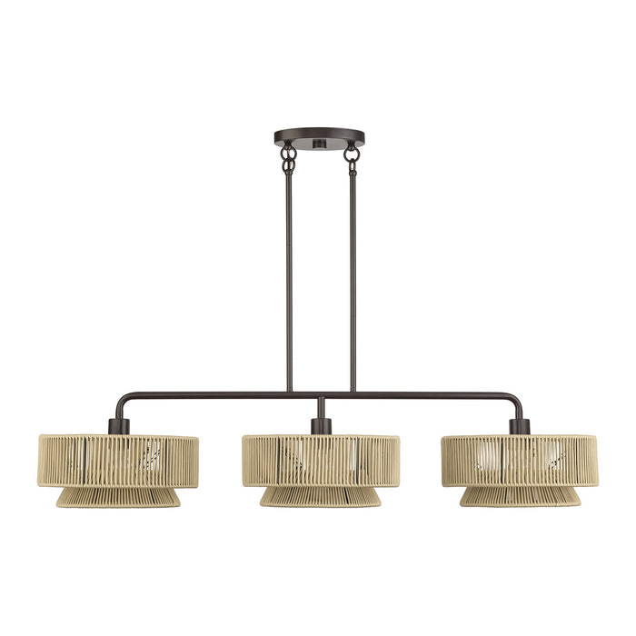 Livex Lighting - 53163-92 - Three Light Linear Chandelier - Florell - English Bronze