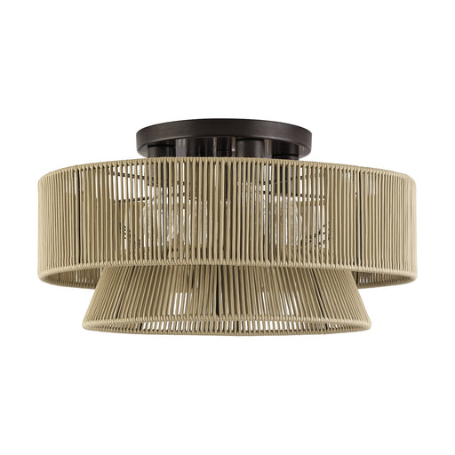 Livex Lighting - 53168-92 - Four Light Semi-Flush Mount - Florell - English Bronze