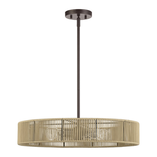 Goldiemesh Four Light Pendant English Bronze
