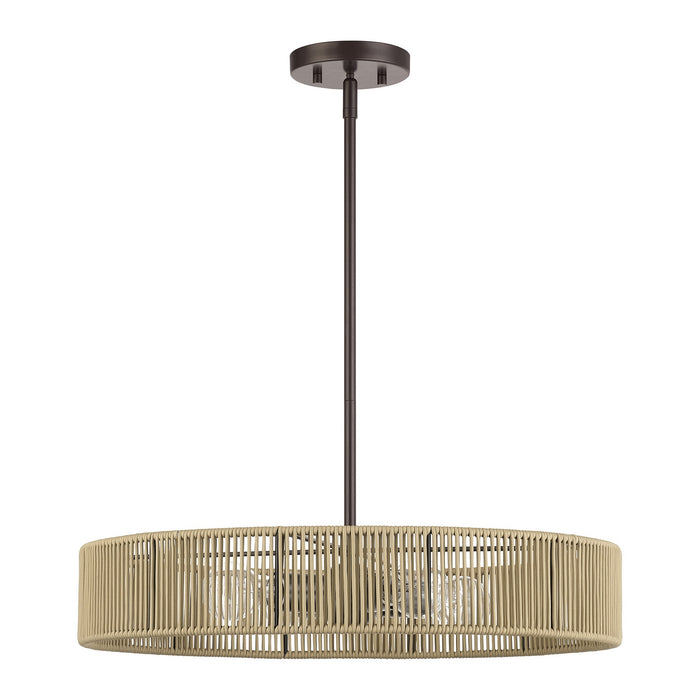 Livex Lighting - 53174-92 - Four Light Pendant - Goldiemesh - English Bronze