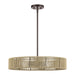 Livex Lighting - 53174-92 - Four Light Pendant - Goldiemesh - English Bronze