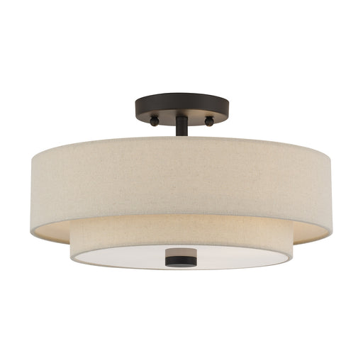 Bellingham Three Light Semi-Flush Mount Bronze