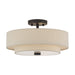 Livex Lighting - 58854-07 - Three Light Semi-Flush Mount - Bellingham - Bronze