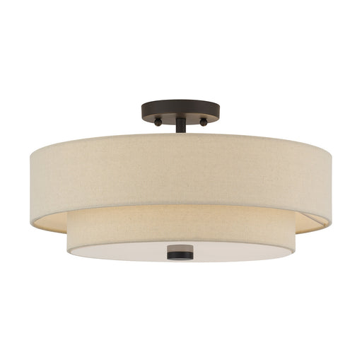 Bellingham Four Light Semi-Flush Mount Bronze