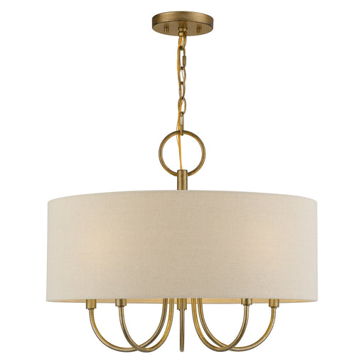 Livex Lighting - 58865-48 - Five Light Chandelier - Bellingham - Antique Gold Leaf