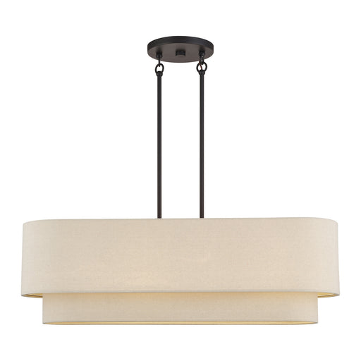 Bellingham Four Light Linear Chandelier Bronze