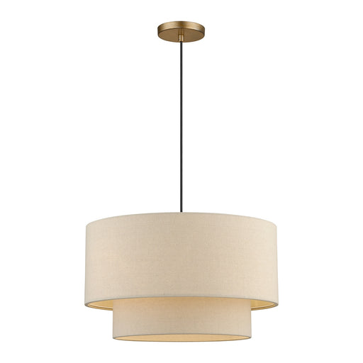 Bellingham Three Light Pendant Antique Gold Leaf