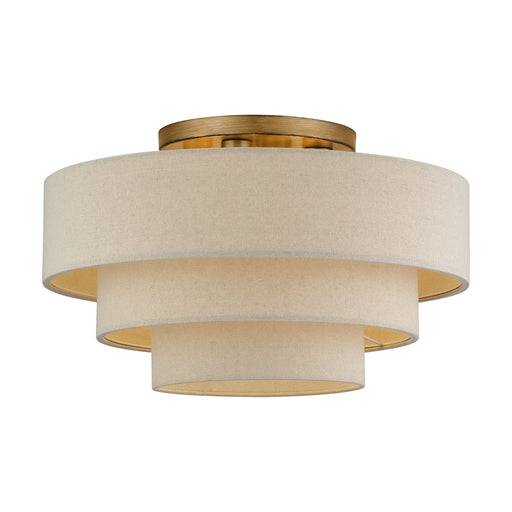 Livex Lighting - 58876-48 - Four Light Semi-Flush Mount - Bellingham - Antique Gold Leaf