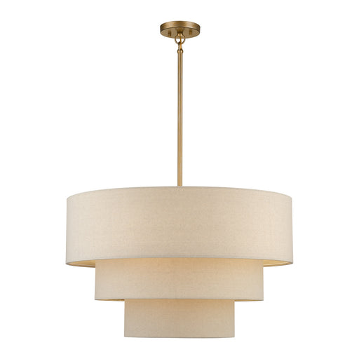 Bellingham Five Light Chandelier Antique Gold Leaf