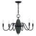 Livex Lighting - 60002-04 - Six Light Chandelier - Laurelin - Black w/Brushed Nickel