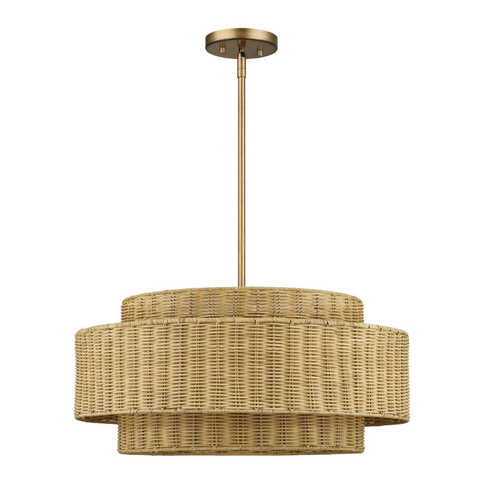 Livex Lighting - 60039-48 - Five Light Chandelier - Weavington - Antique Gold Leaf