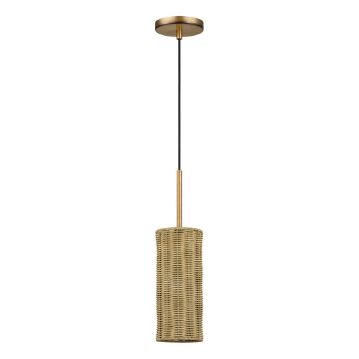 Weavington One Light Mini Pendant Antique Gold Leaf