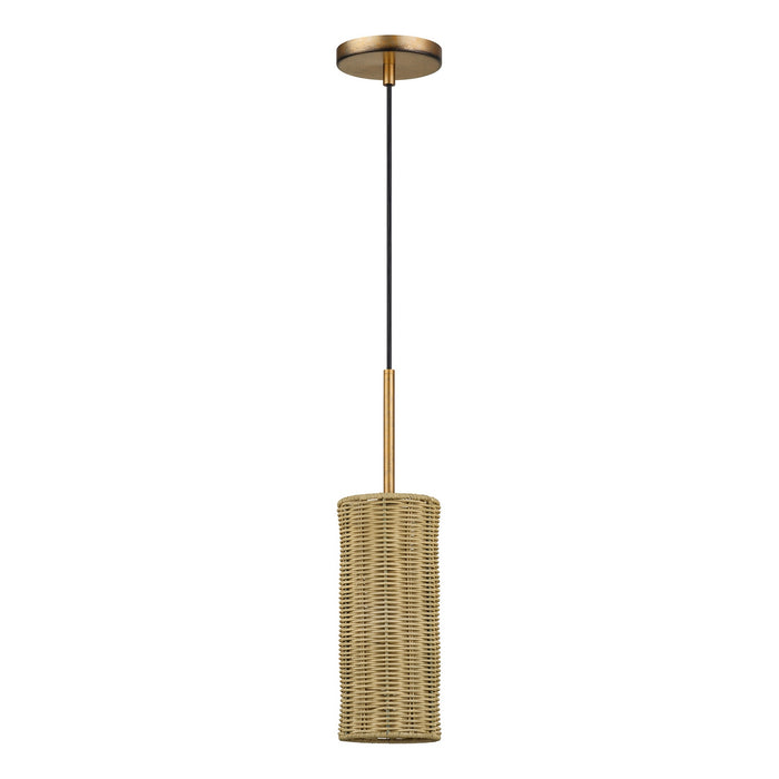 Livex Lighting - 60040-48 - One Light Mini Pendant - Weavington - Antique Gold Leaf