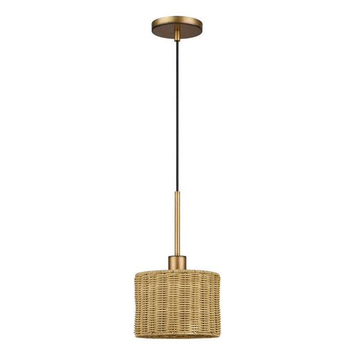 Weavington One Light Mini Pendant Antique Gold Leaf
