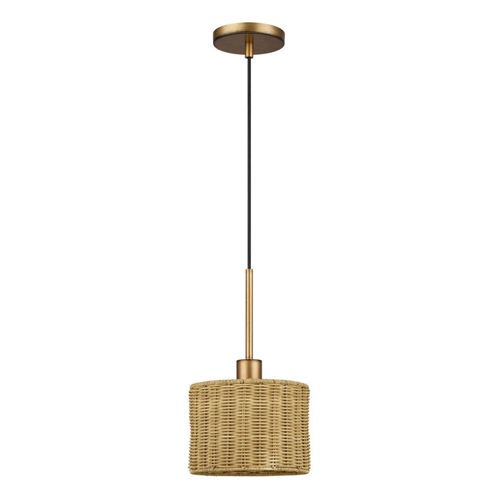 Livex Lighting - 60041-48 - One Light Mini Pendant - Weavington - Antique Gold Leaf