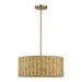 Livex Lighting - 60043-48 - Three Light Chandelier - Weavington - Antique Gold Leaf