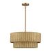 Livex Lighting - 60044-48 - Four Light Chandelier - Weavington - Antique Gold Leaf