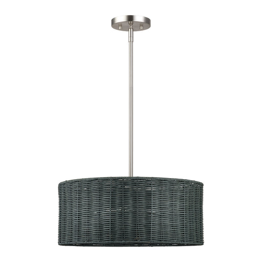 Weavington Three Light Chandelier Brushed Nickel
