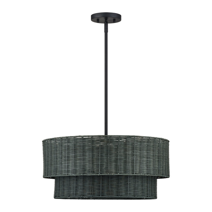 Livex Lighting - 60115-04 - Four Light Chandelier - Weavington - Black