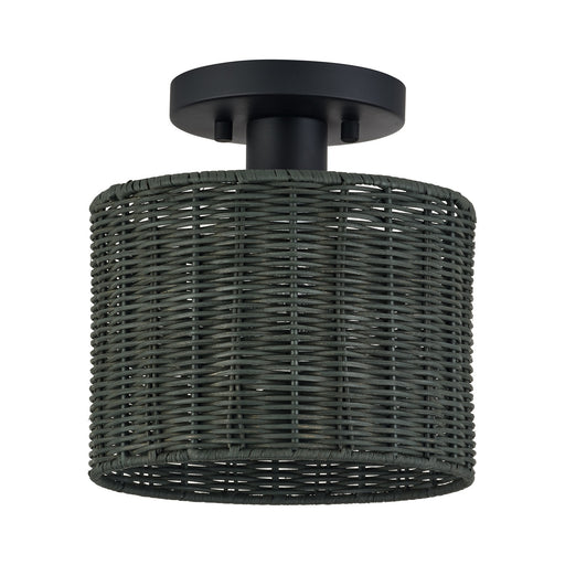 Weavington One Light Semi-Flush Mount Black
