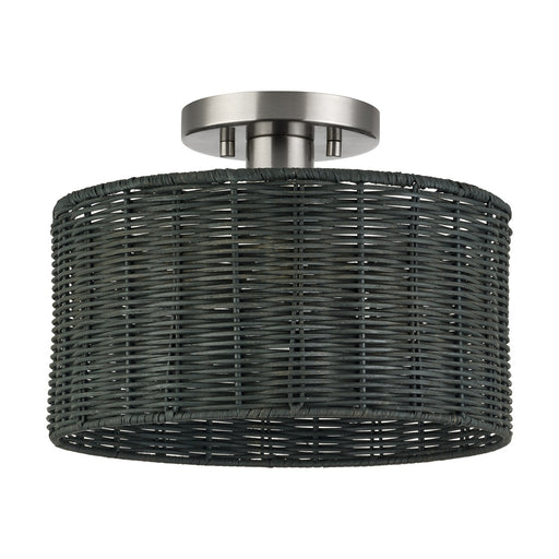 Weavington One Light Semi-Flush Mount Brushed Nickel