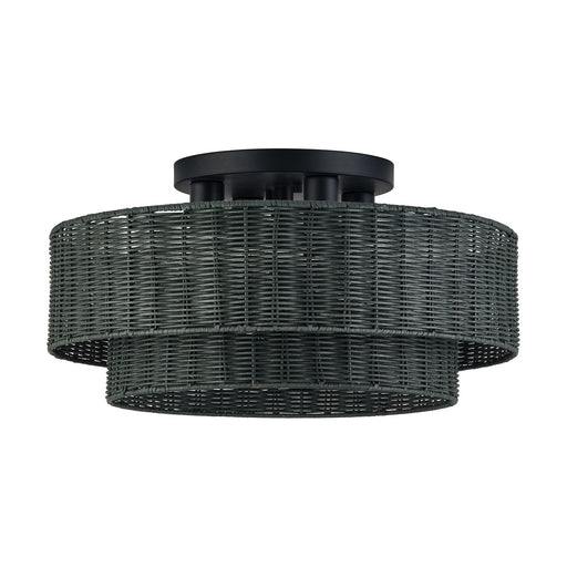 Weavington Four Light Semi-Flush Mount Black