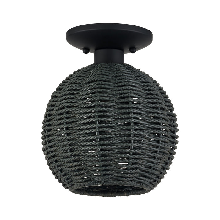 Livex Lighting - 60156-04 - One Light Semi-Flush Mount - Deluna - Black