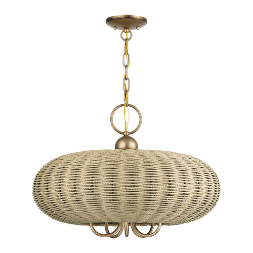 Livex Lighting - 60205-48 - Five Light Chandelier - Summervine - Antique Gold Leaf