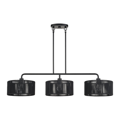 Acordia Three Light Linear Chandelier Black