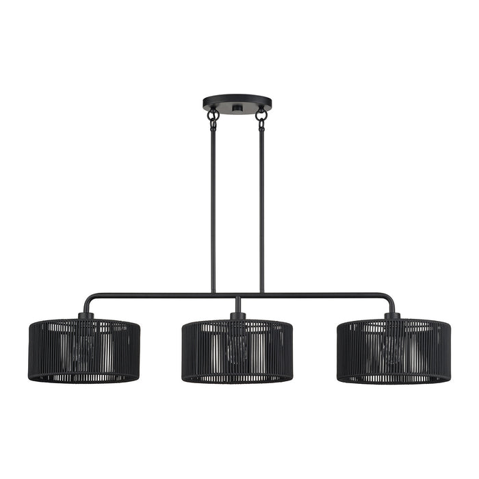 Livex Lighting - 60233-04 - Three Light Linear Chandelier - Acordia - Black