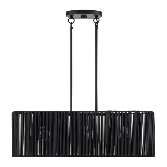 Livex Lighting - 60234-04 - Three Light Linear Chandelier - Acordia - Black