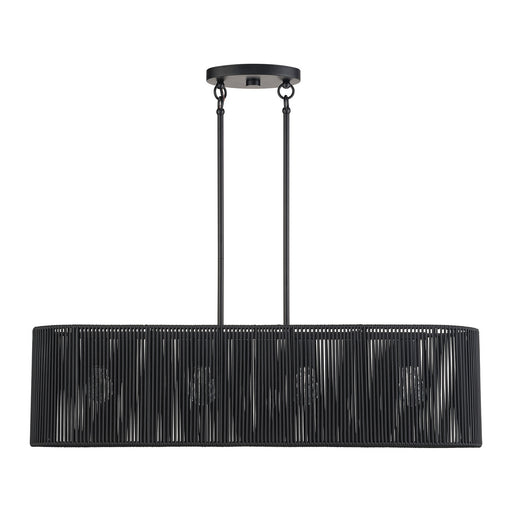 Acordia Four Light Linear Chandelier Black
