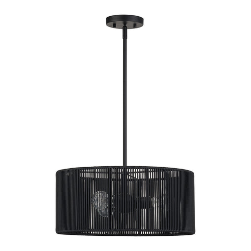 Acordia Three Light Chandelier Black