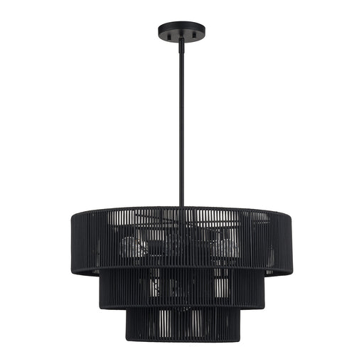 Acordia Six Light Chandelier Black