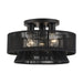 Livex Lighting - 60252-04 - Three Light Semi-Flush Mount - Florell - Black