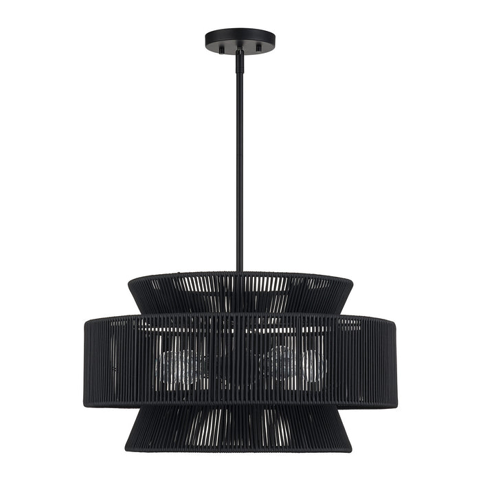Livex Lighting - 60255-04 - Five Light Chandelier - Florell - Black