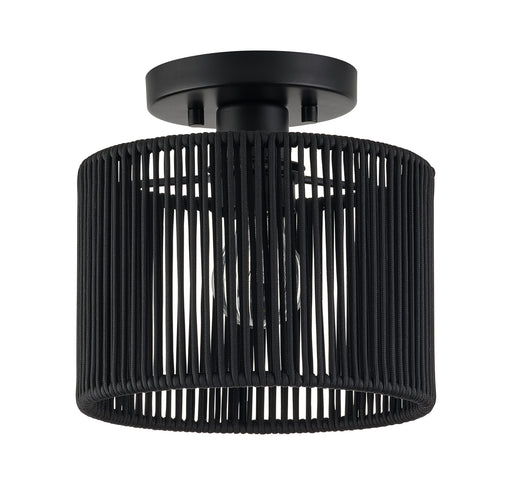 Acordia One Light Semi-Flush Mount Black