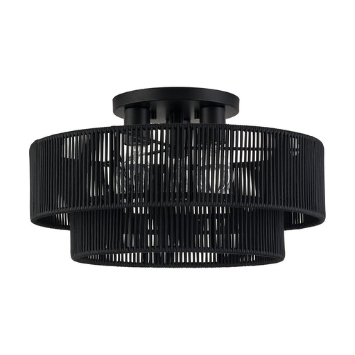 Livex Lighting - 60267-04 - Three Light Semi-Flush Mount - Acordia - Black