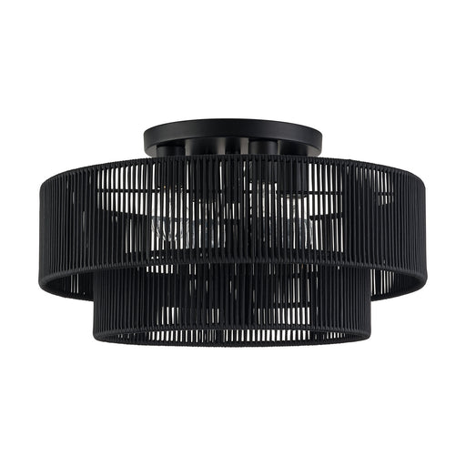 Acordia Four Light Semi-Flush Mount Black