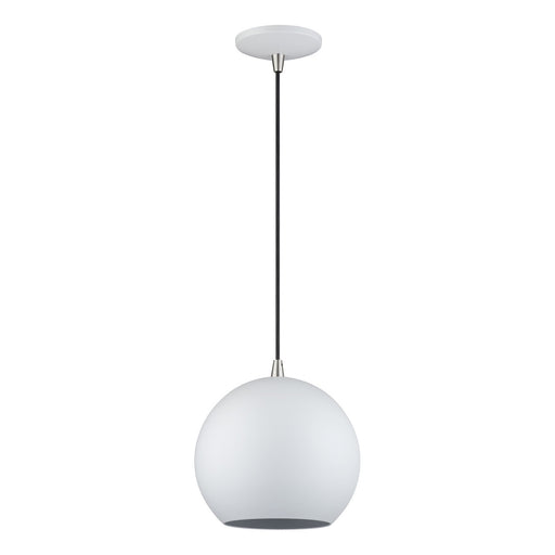 Livex Lighting - 60278-03 - LED Pendant - Kuppola - White w/Brushed Nickel