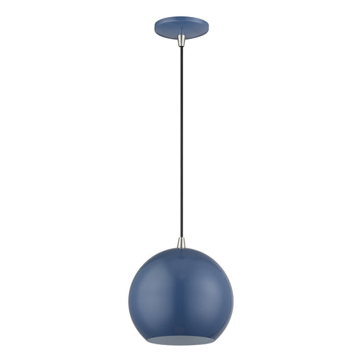 Livex Lighting - 60278-84 - LED Pendant - Kuppola - Ocean Blue w/Brushed Nickel