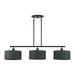 Livex Lighting - 60554-04 - Three Light Linear Chandelier - Weavington - Black